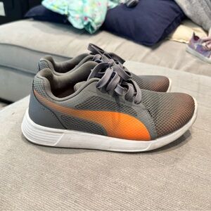 Puma Gray Sneakers with Orange Formstripe
